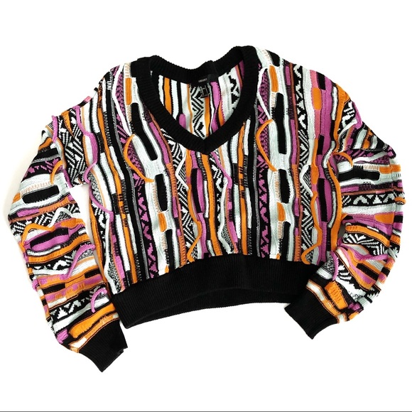 Forever 21 Sweaters - Forever 21 Multicolor Cropped Sweater